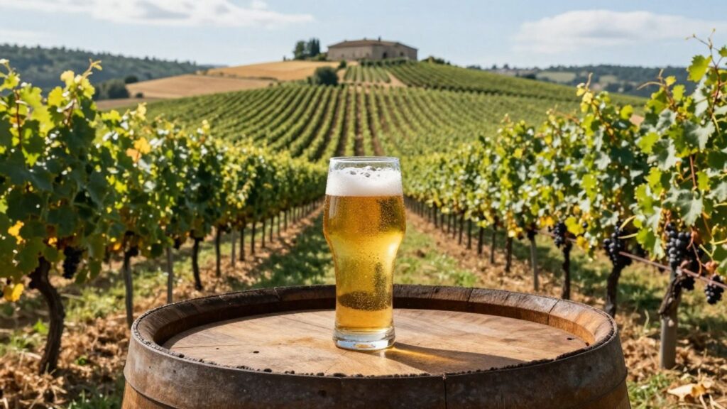 French vineyard and craft beer tasting